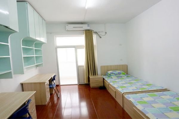 Jiangsu University international student dormitory exterior on the Zhenjiang main campus