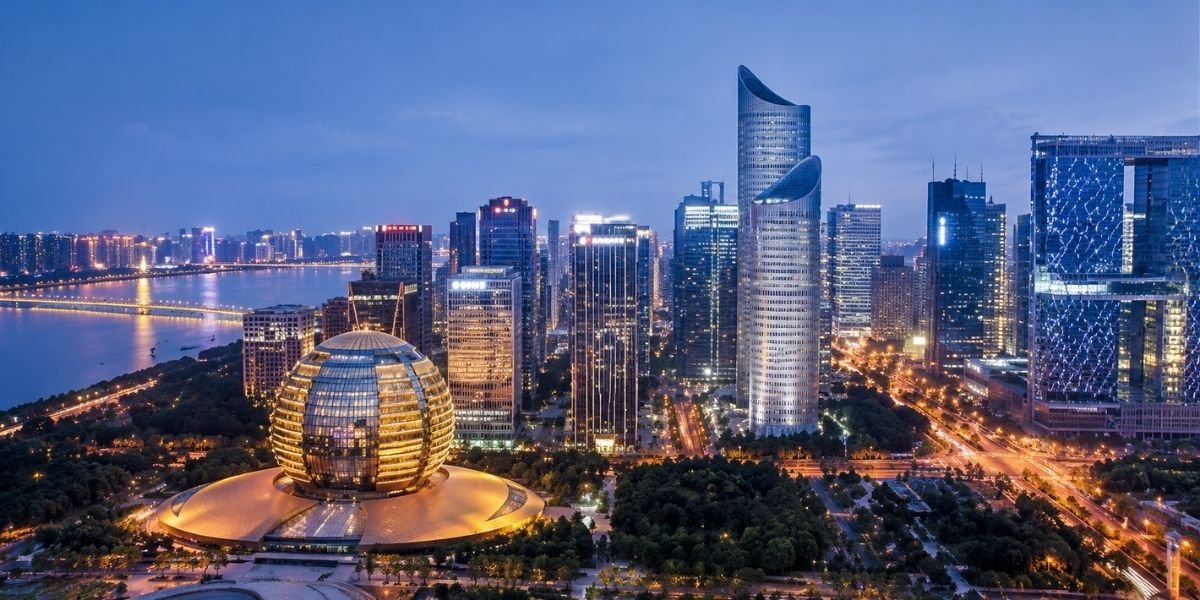 Hangzhou city, Zhejiang, China, location of Zhejiang Chinese Medical University.
