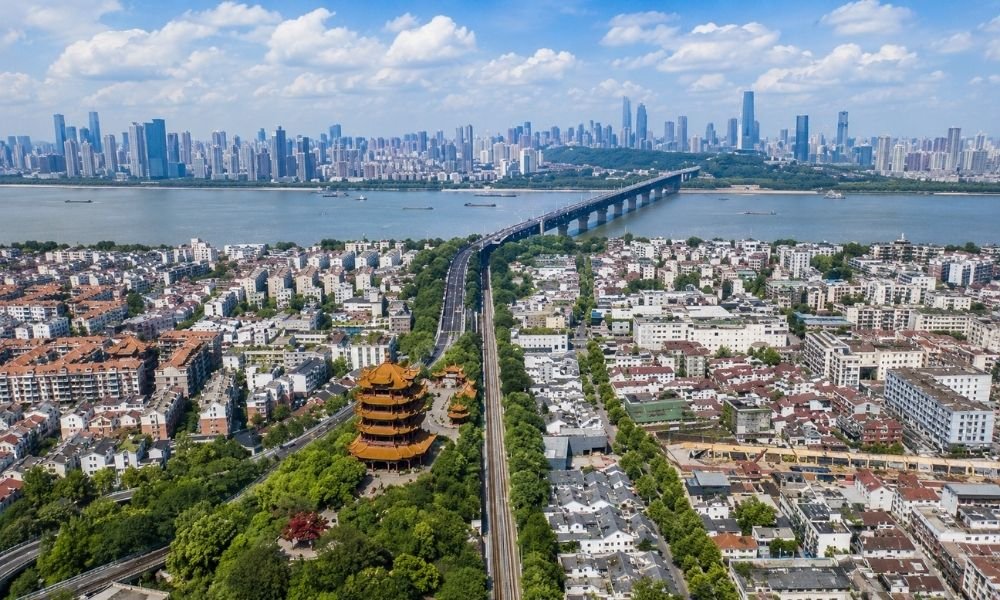 city-wuhan-yangtze-skyline - MTZ Global Visa Consultants Wuhan city, Hubei Province, China, location of Wuhan University of Science and Technology.